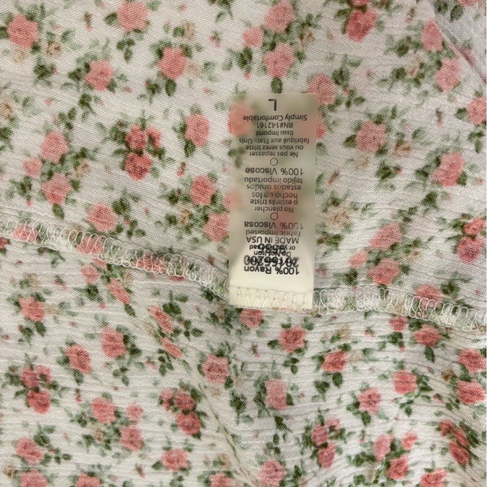 Lularoe Kimono Size L Open Front Long Sleeve Floral Cardigan Sweater Knit - Picture 8 of 8